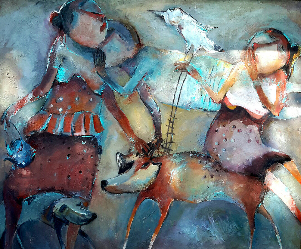 Н. Негреба. «Розмова». 2019. Полотно, олія